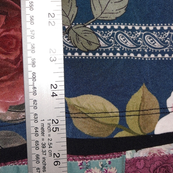 Nice sz L JOHNNY WAS ROSABEL FAVORITE LONG SLEEVE T Shirt Floral Boho Top - Picture 8 of 10